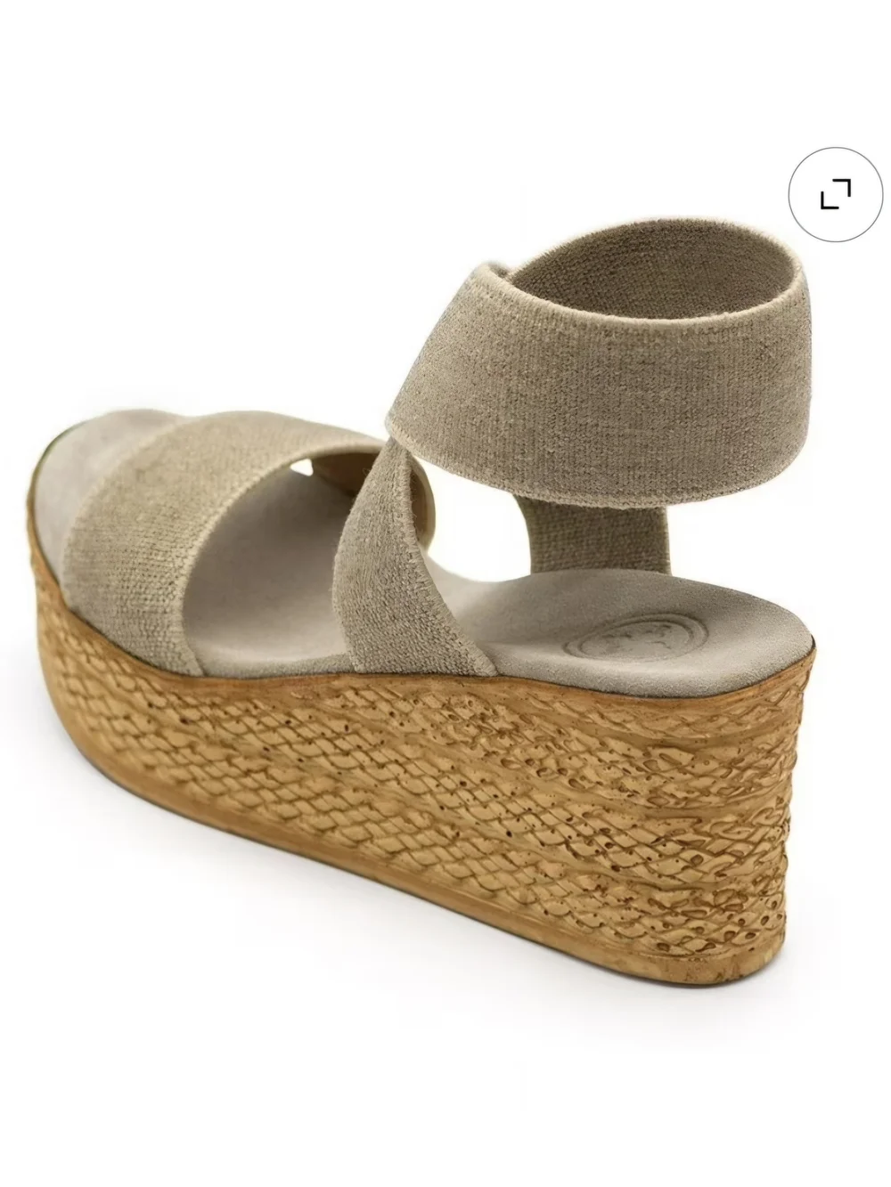 CHARLESTON SHOE CO. Bermuda Wedge Sandal Linen - 8